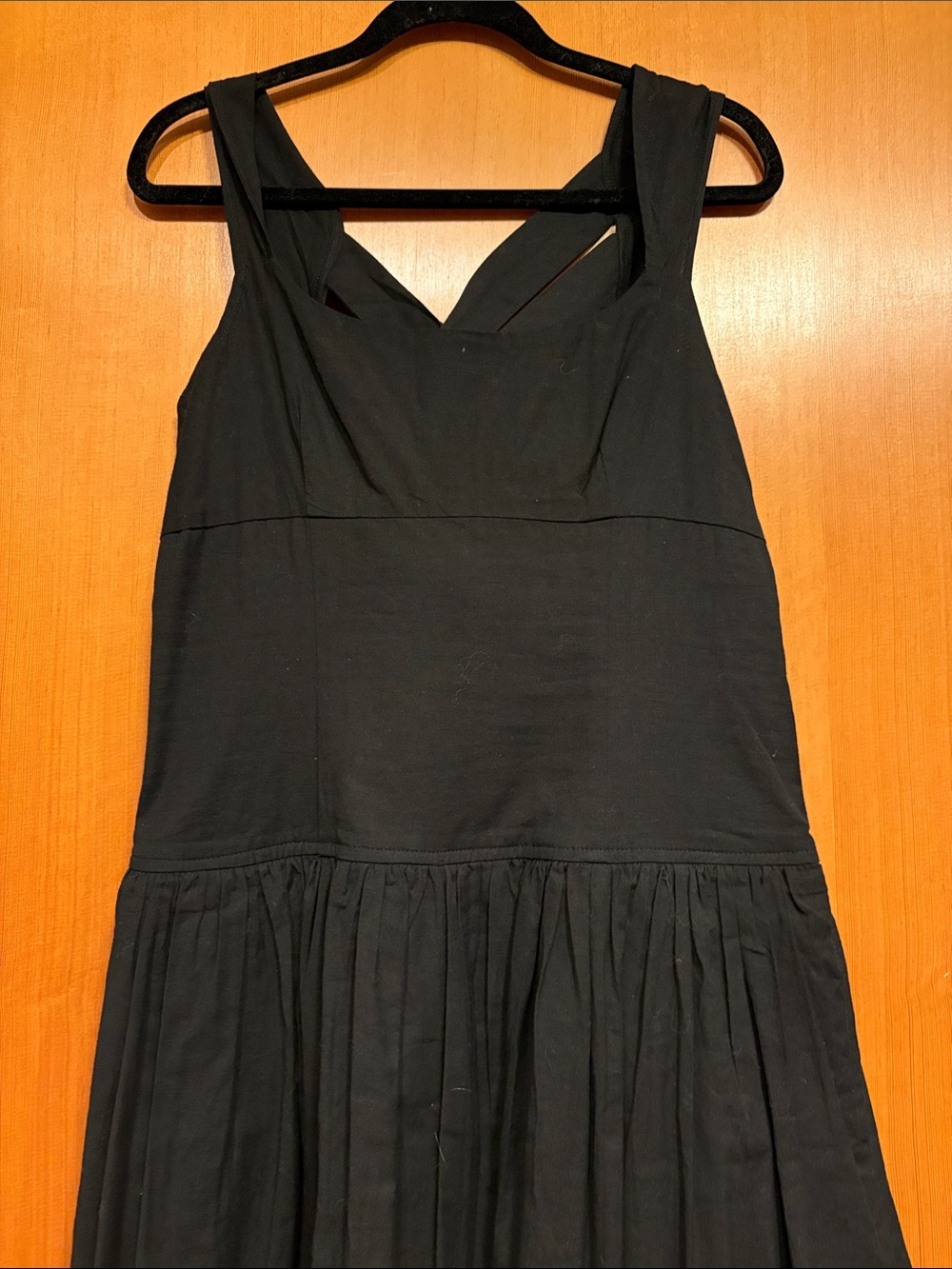 Free People Black Sleeveless Midi Dress with Pockets - Picture 5 of 5